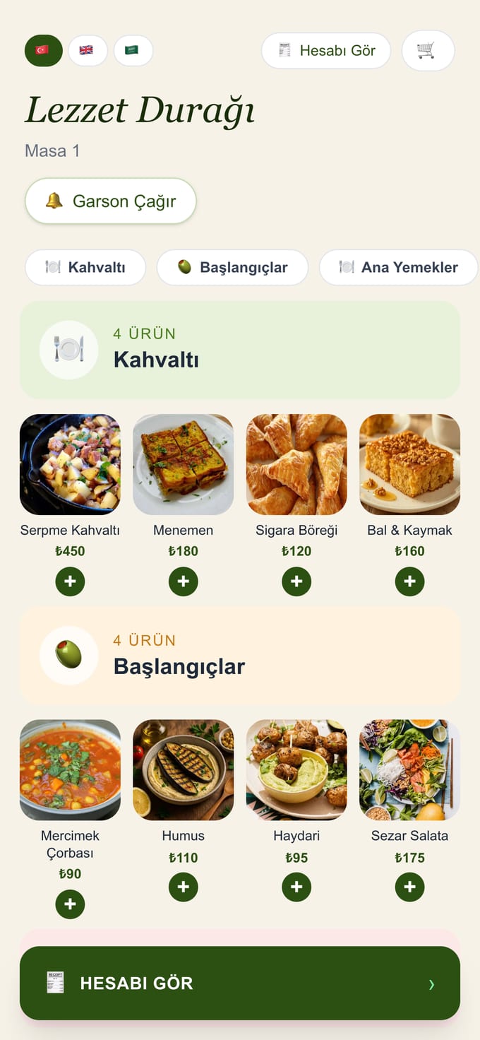 QR menü